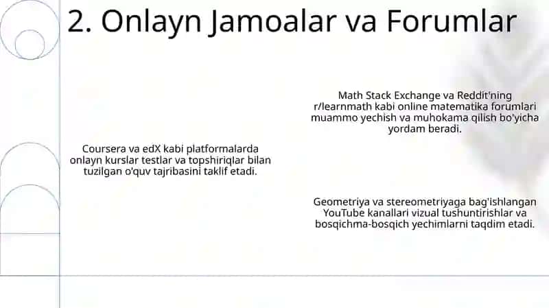 Stereometriyani òrganish uchun foydali elektron resurslar ròyxati 4