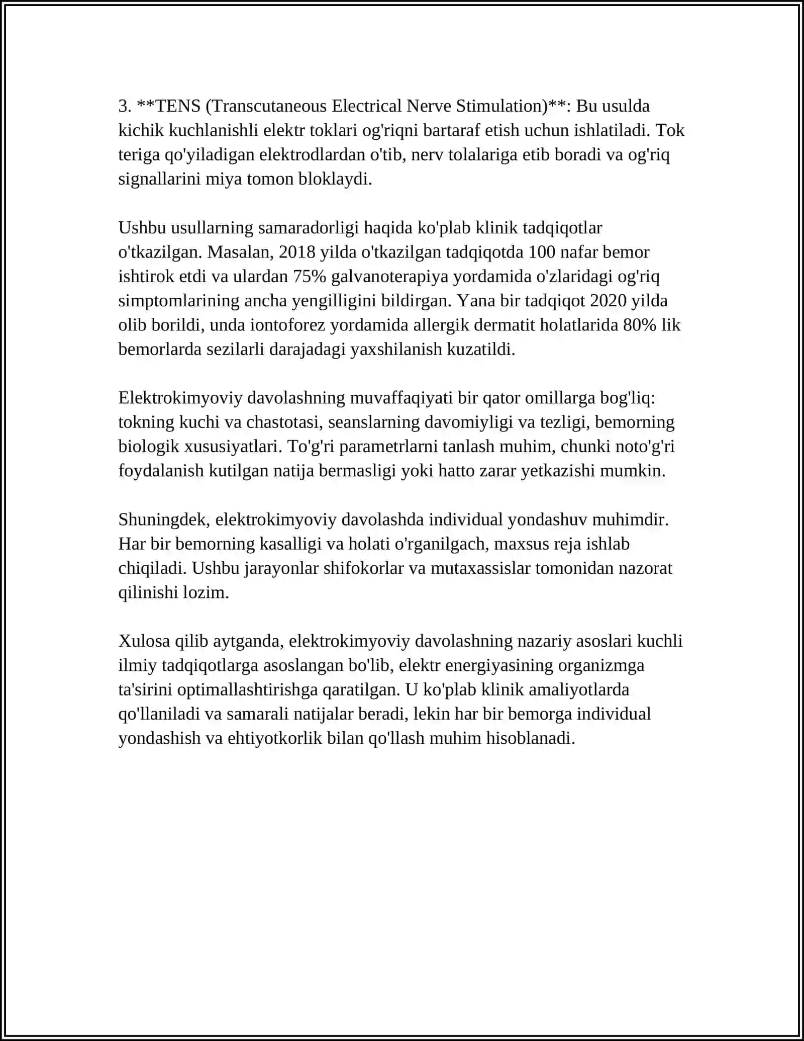Elektrokimyoviy Davolash va Diagnostika Usullari 4