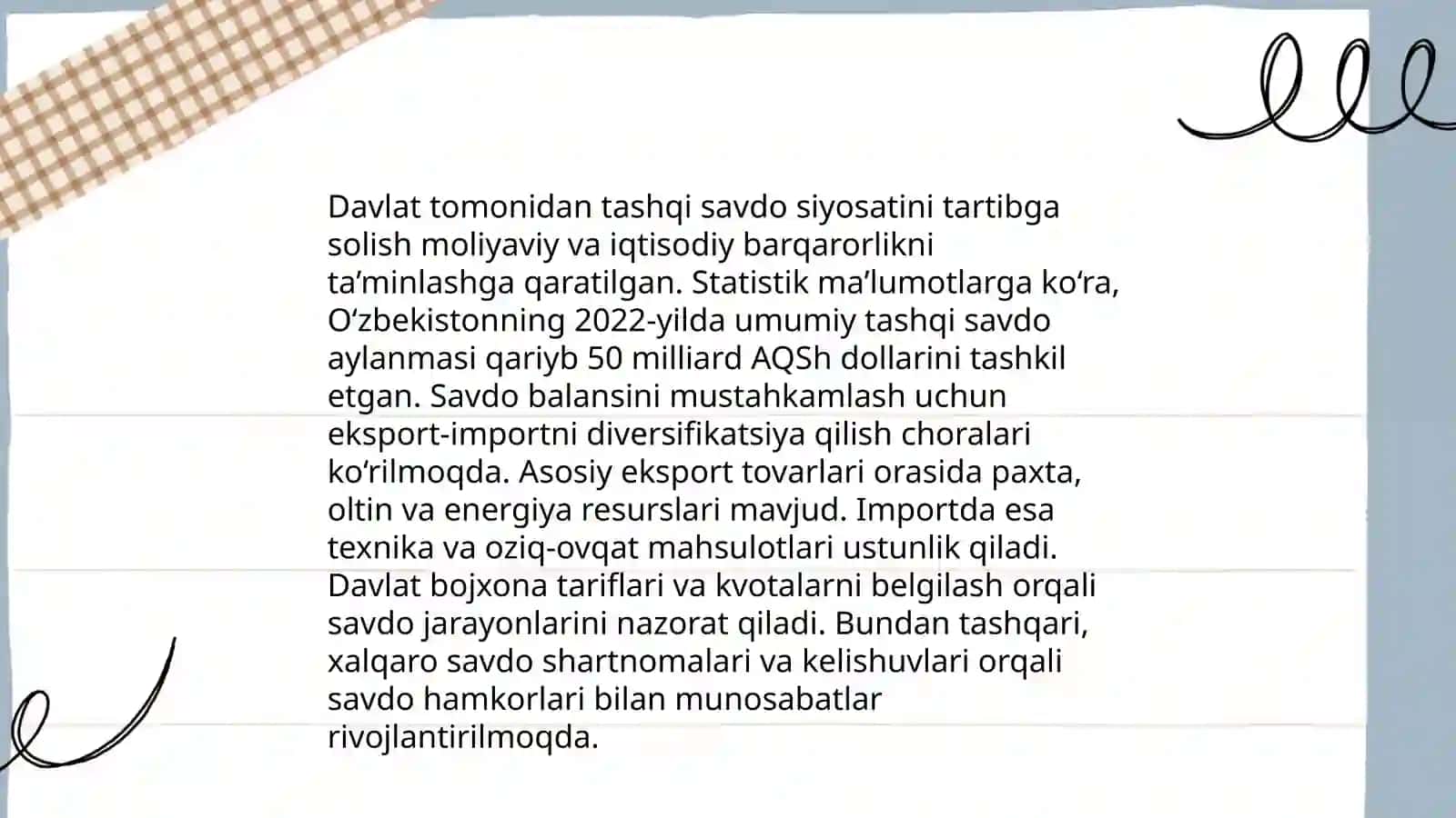 O’zbekistonda tashqi iqtisodiy faoliyatning davlat tomonidan tartibga solinishi 4