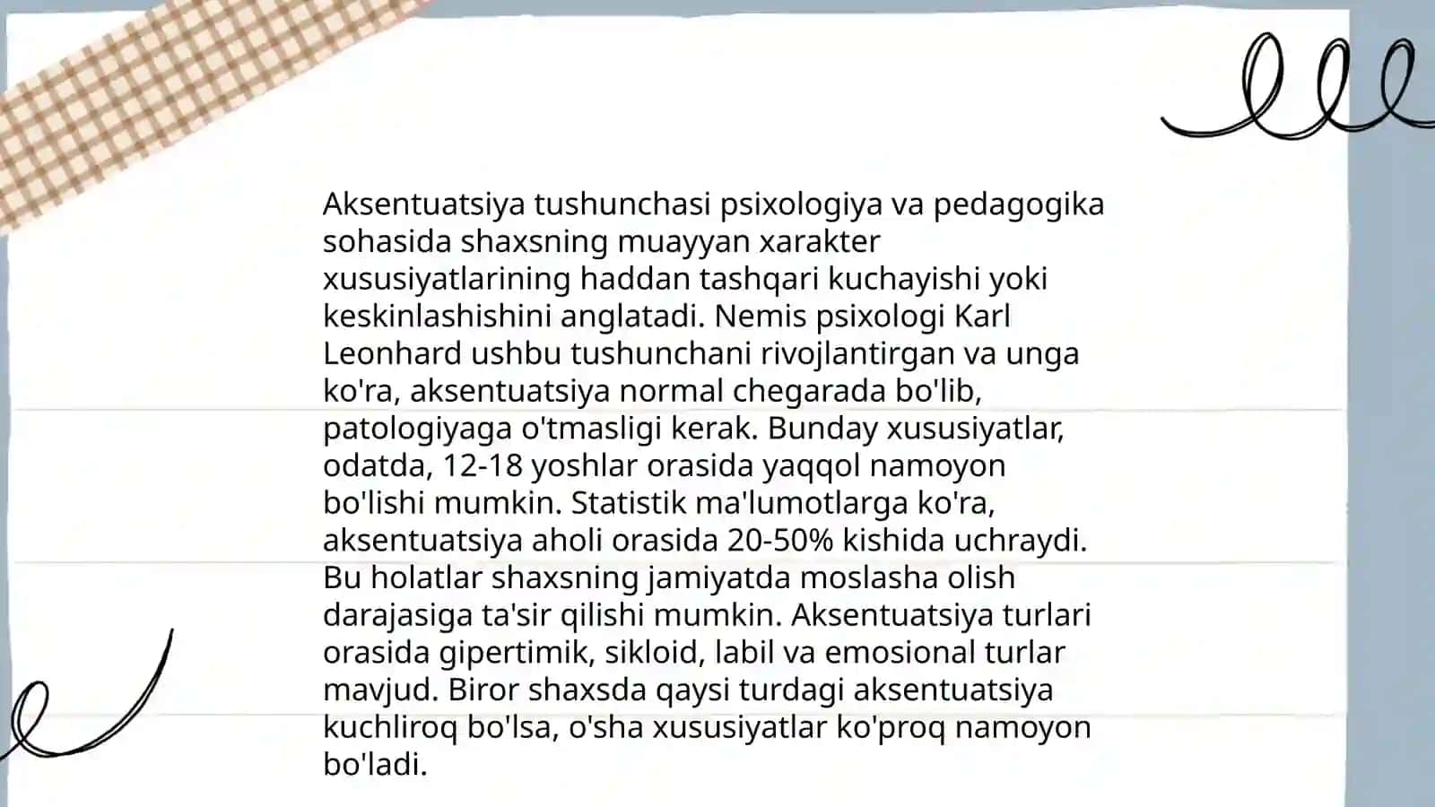 Shaxs patologiyasi (patoxarakterologik shakllanishi, aksentuatsiyasi), Bolalar autizmi 4