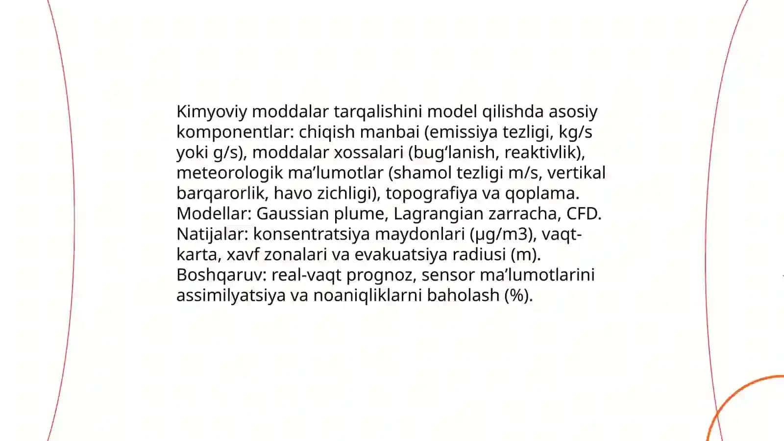 Favqulodda vaziyatlarda radiatsion tarqalishni baholash metodlari 4