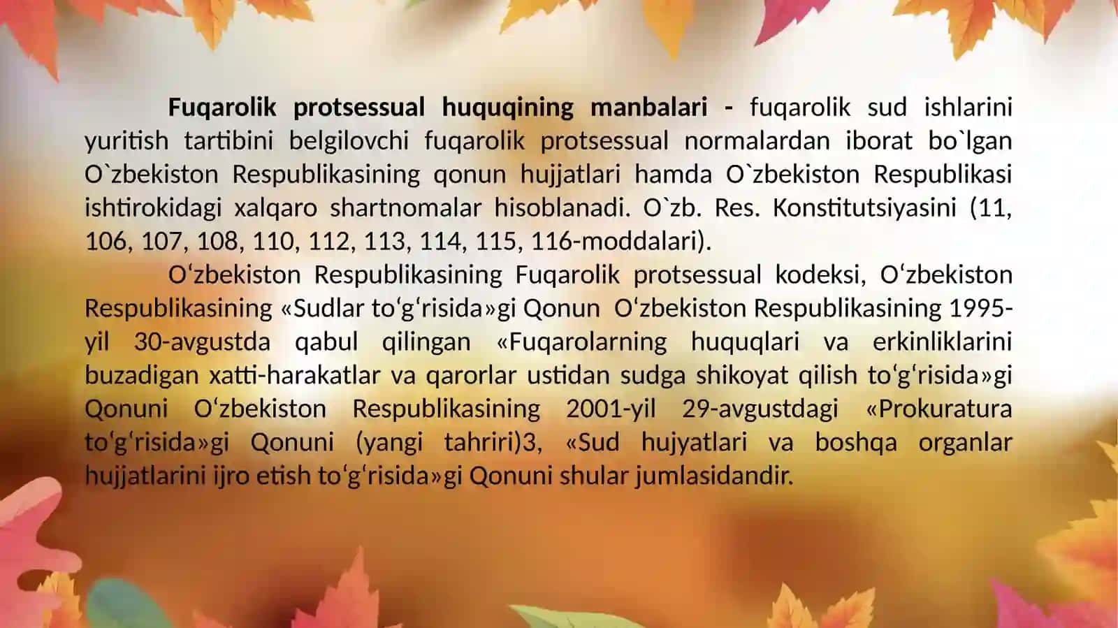 FUQAROLIK PROTSESSESUAL HUQUQI FANIGA KIRISH 4