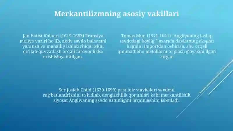 Merkantilizm va uning namoyondalari 4