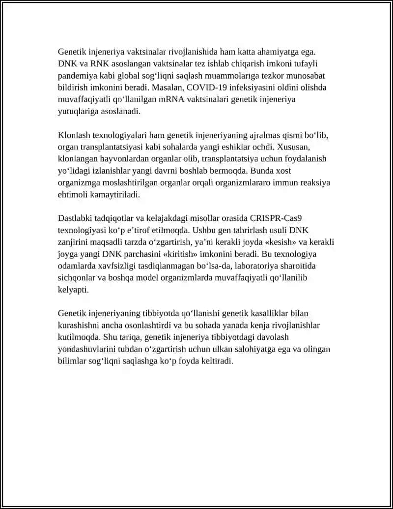 GENETIK INJENERIYANING TIBBIYOTDAGI AHAMIYATI 4