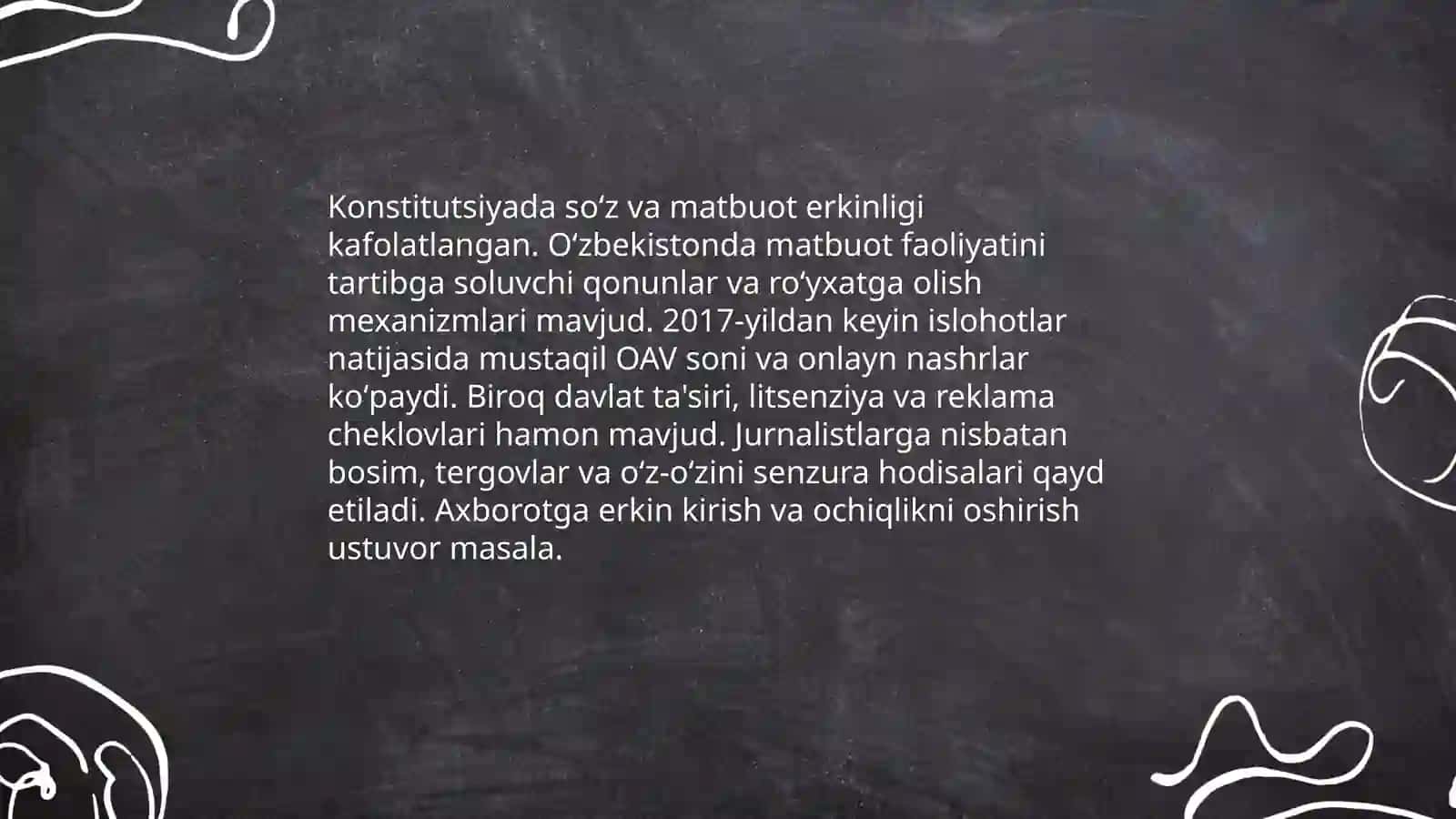 Oʻzbekiston Respublikasida Ommaviy Axborot Vositalarining Faoliyati 4