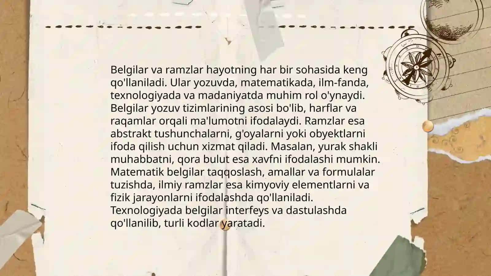 Belgilar va ramzlar tushunchasi 4