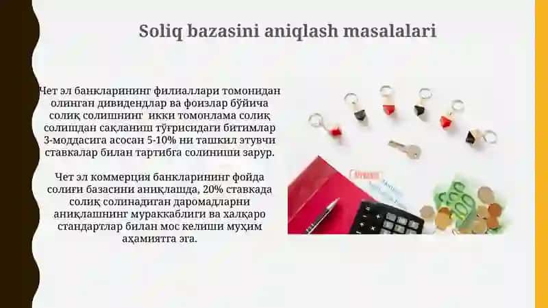 Chet el tijorat banklarini soliqqa tortishning o'ziga xos xususiyatlari 4