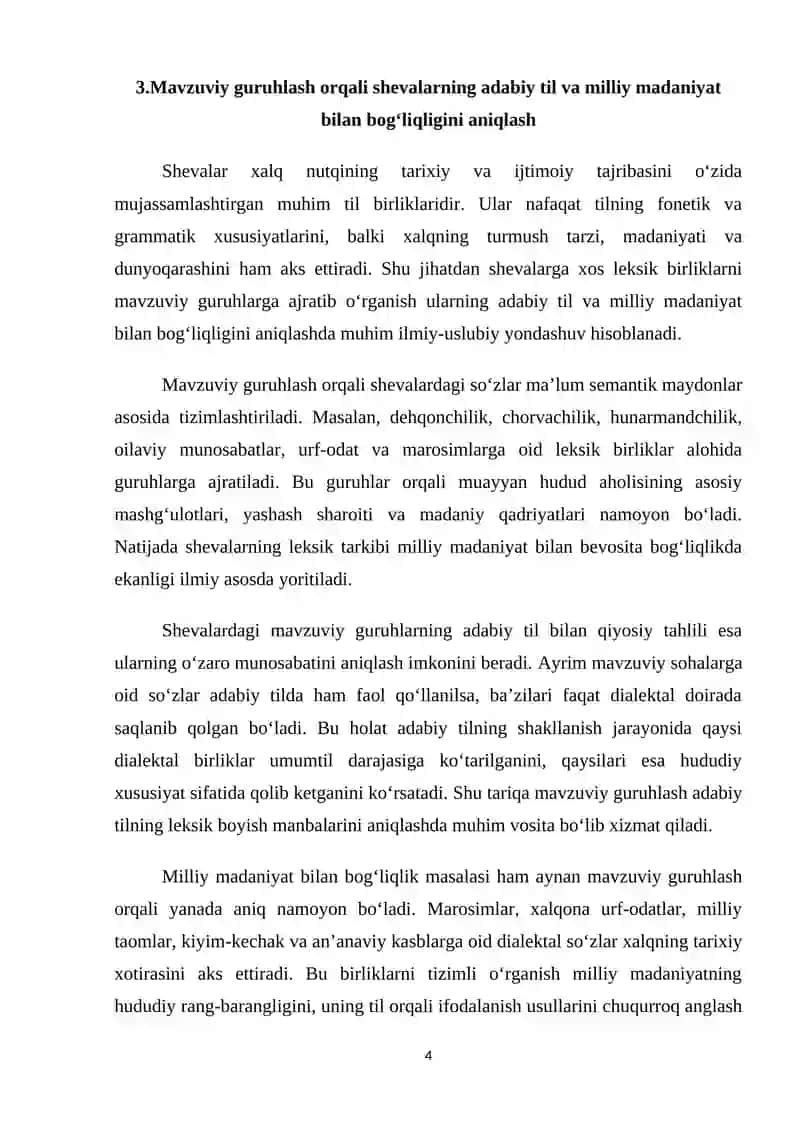 Shevalarga xos so'zlarni mavzuviy guruhlarga bo'lib o'rganish 4