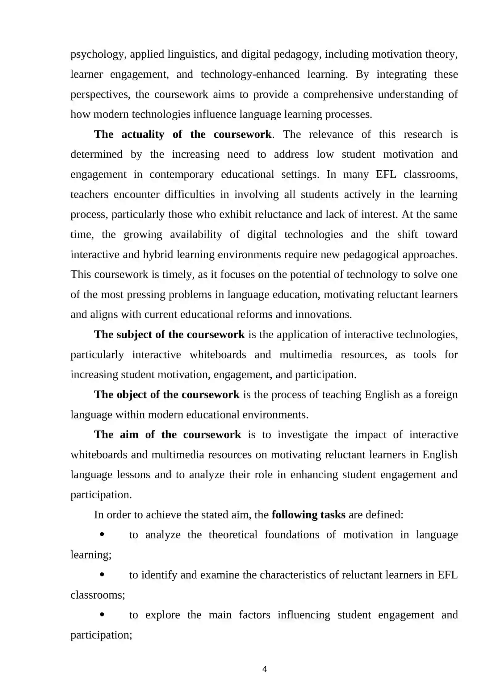 MOTIVATING RELUCTANT LEARNERS: THE IMPACT OF INTERACTIVE WHITE BOARDS AND MULTIMEDIA ON ENGLISH LESSONS 4