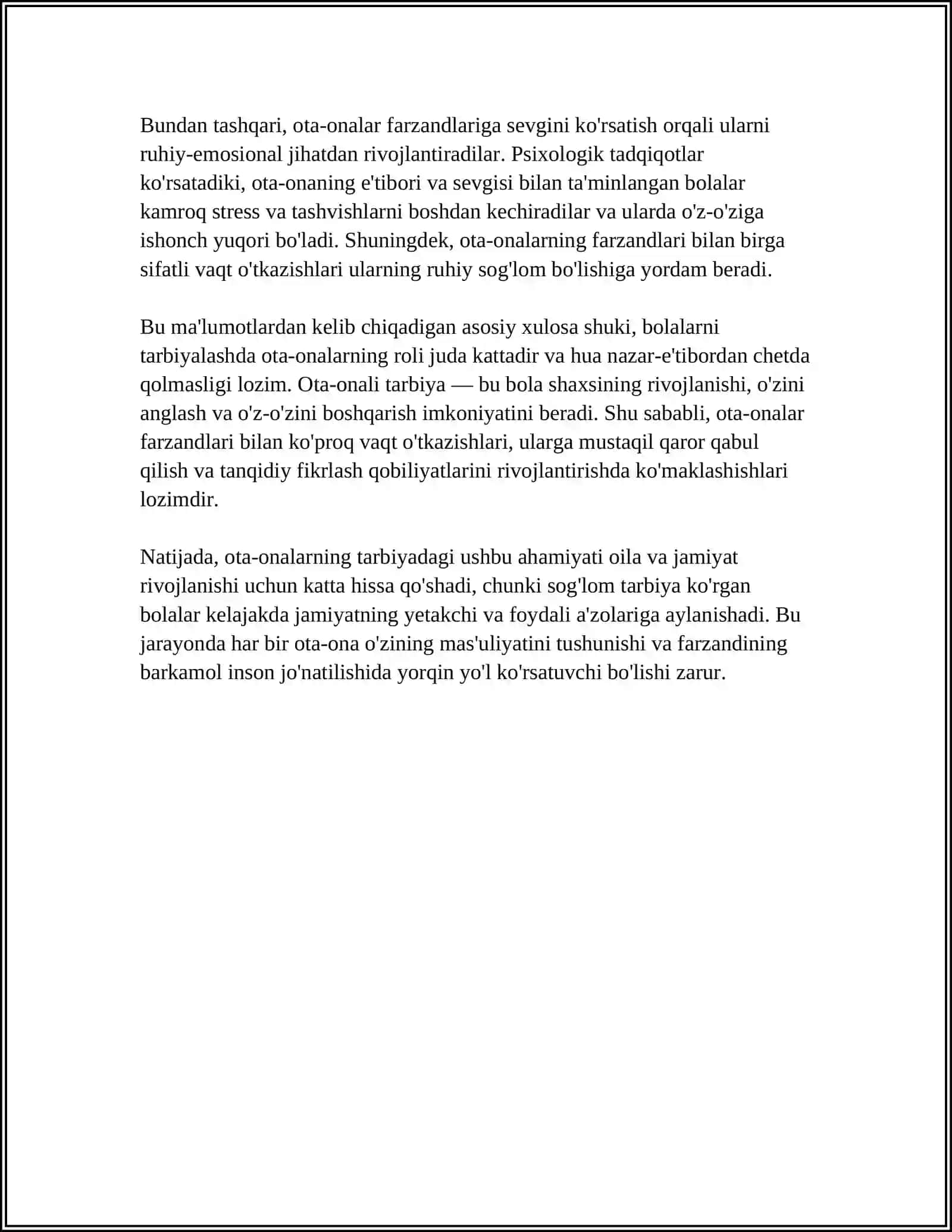 OTA-ONALAR BILAN GRUH UMUMIY MAJLISLAR, SAVOL JAVOB KECHALARI ANJUMANLAR OʻTKAZISH 4
