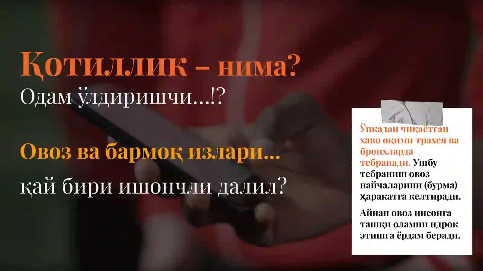 Қотиллик жиноятларини тергов қилиш 4