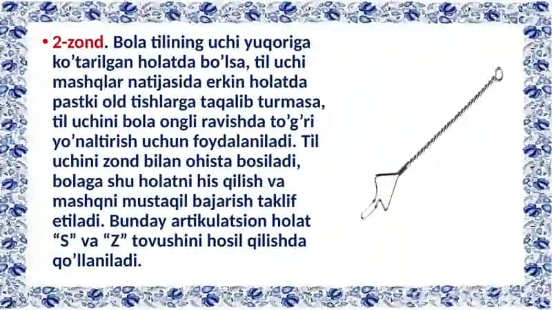 ZONDLAR yordamida tovush qo’yish 4