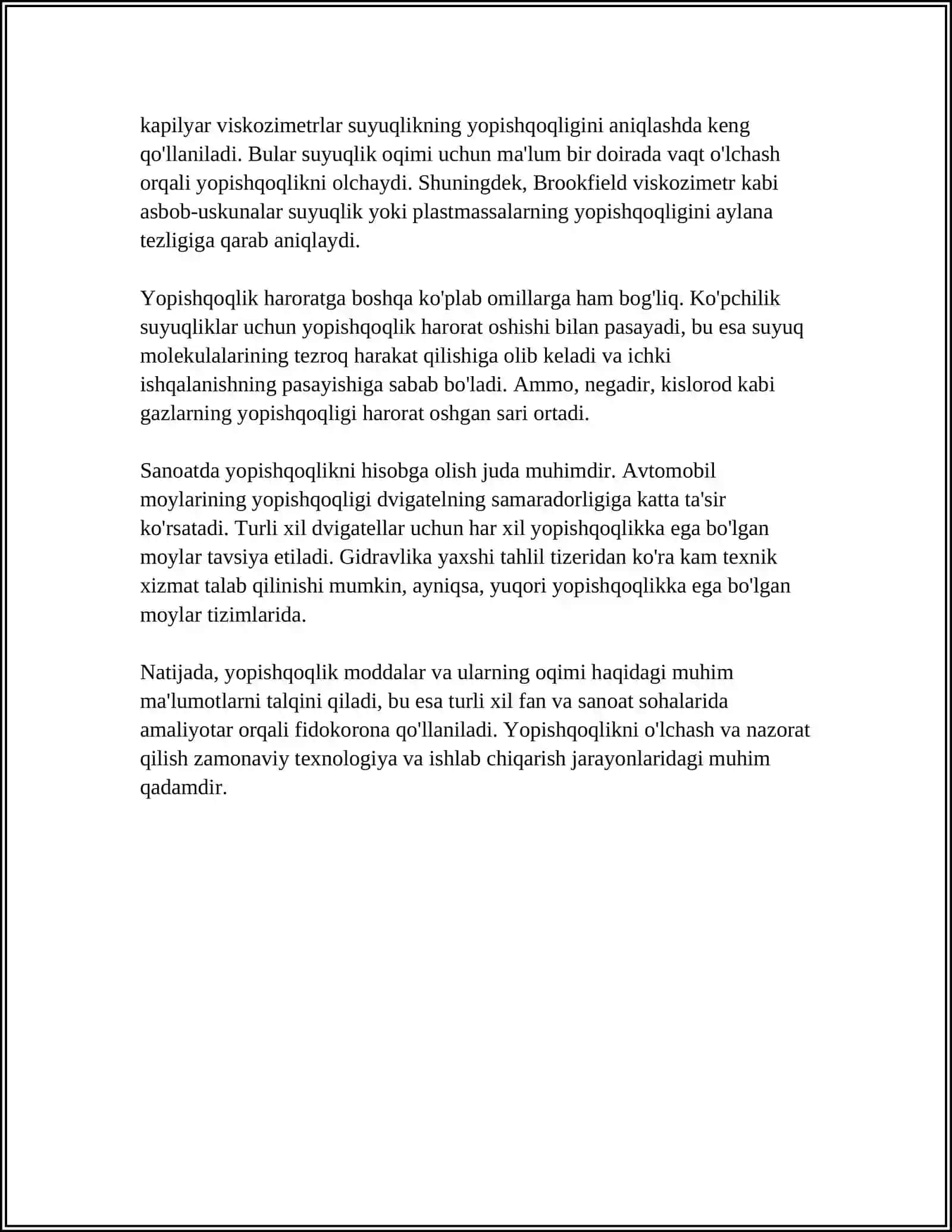 Yopishqoq va suyuqlik gidrodinamikasi 4