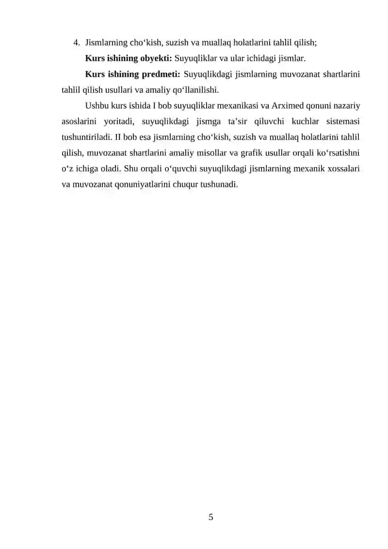 SUYUQLIKDAGI JISMLARNING MUVOZANAT SHARTLARI 4