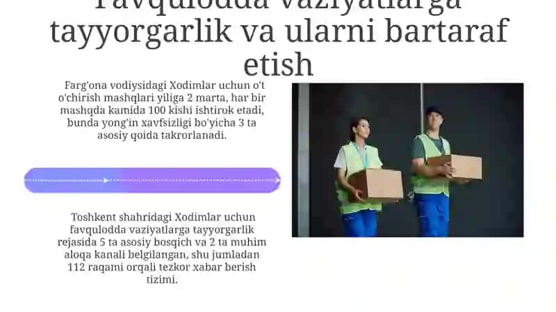 Xodimlarning xavfsiz faoliyatini tashkil qilish chora-tadbirlari 4
