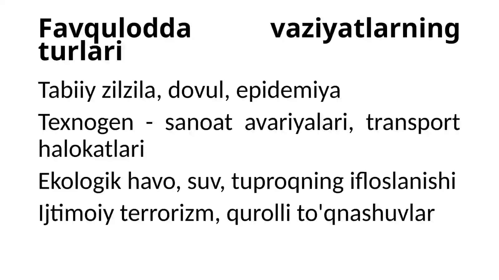 Favqulotda vaziyatlarni baholash 4