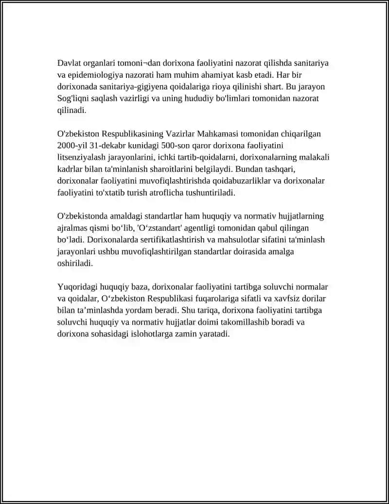 Dorixonalar boshqaruvini tashkil qilish 4