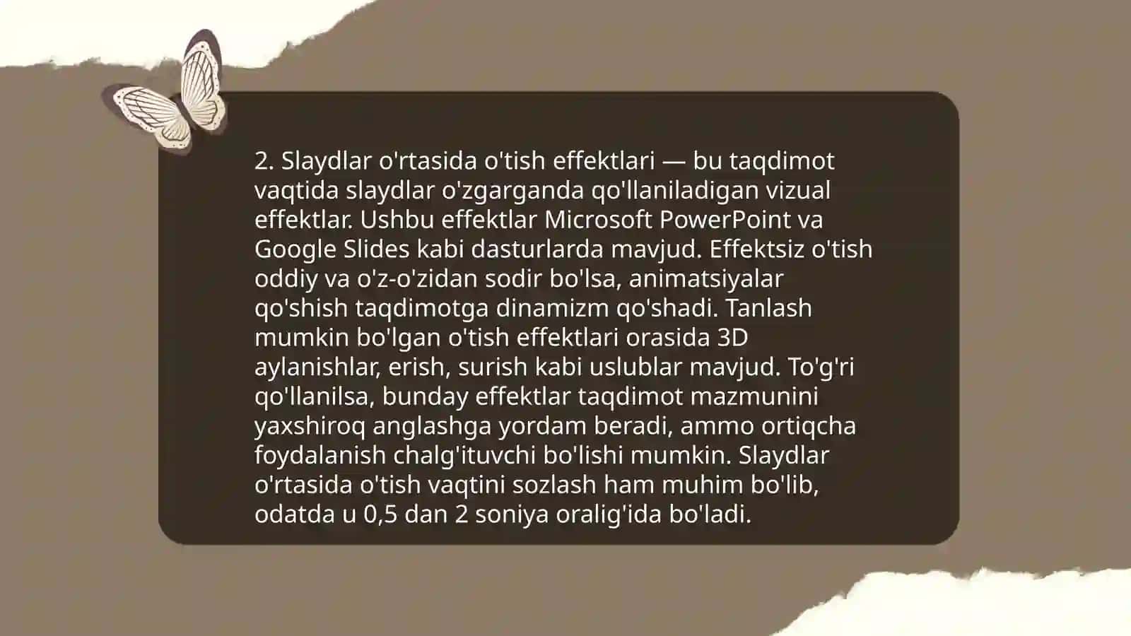 Power pointda animatsiya qilish 4