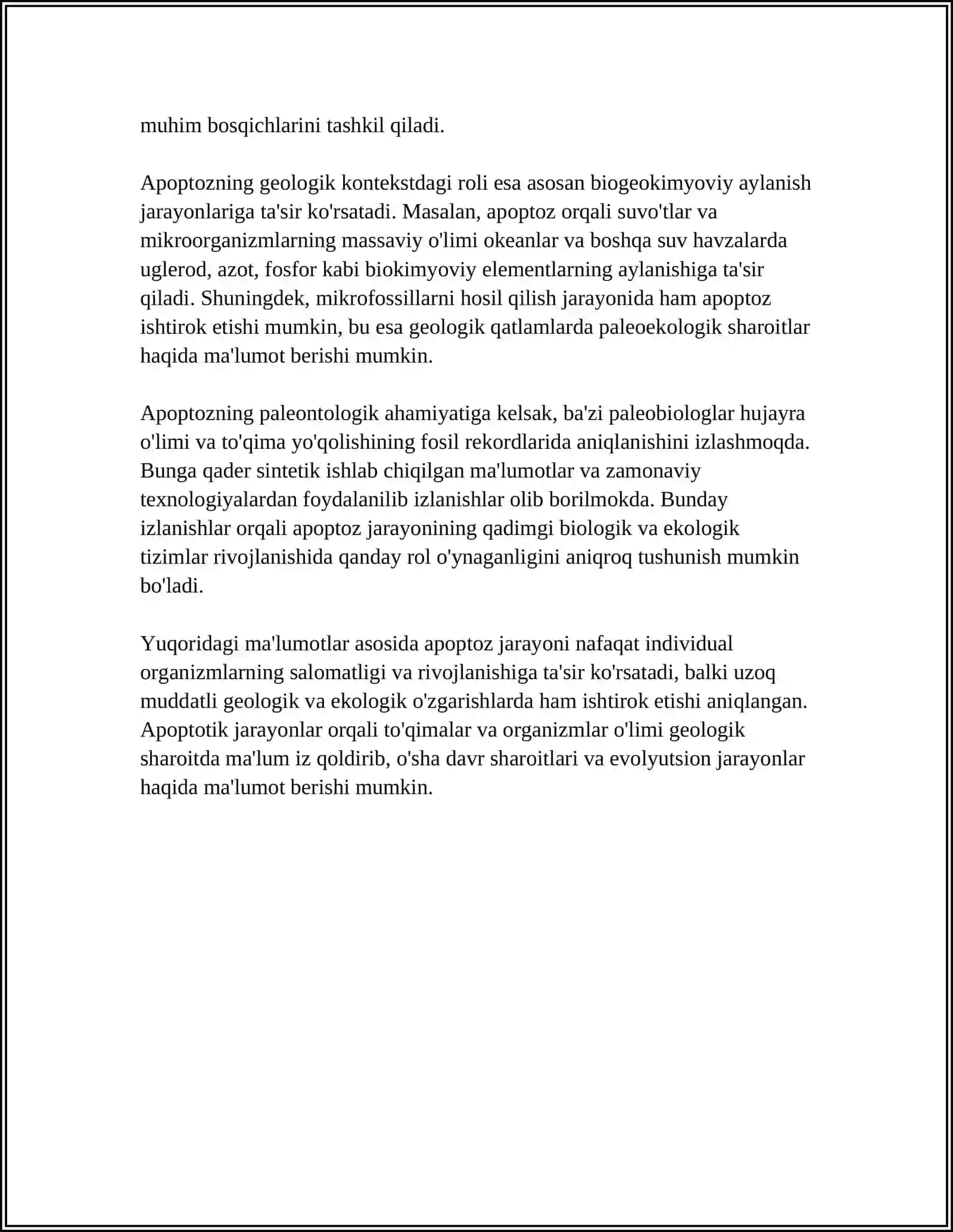 HUJAYRA APPOPTOZI VA UNING GEOLOGIK AHAMIYATI 4