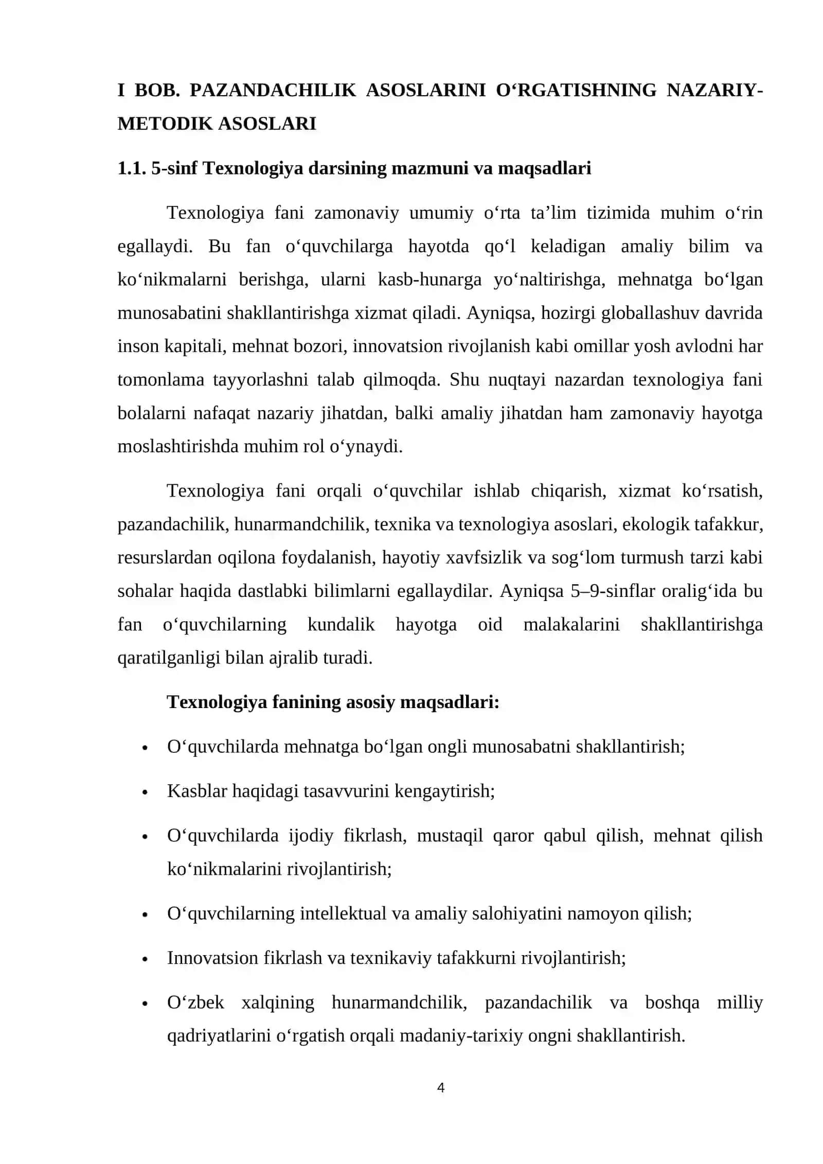 5-SINF TEXNOLOGIYA DARSLARI JARAYONIDA PAZANDACHILIK ASOSLARINI O‘RGATISH METODIKASI 4