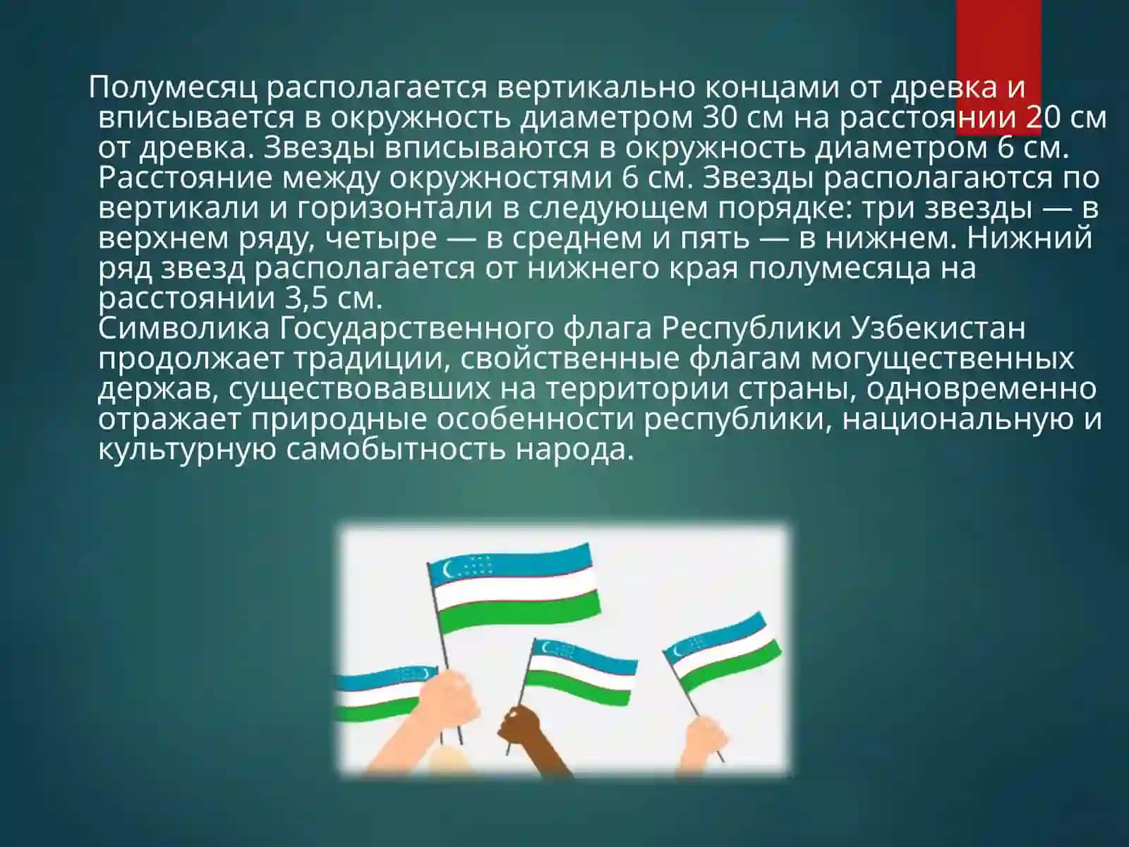 Государственный Флаг Республики Узбекистан 4