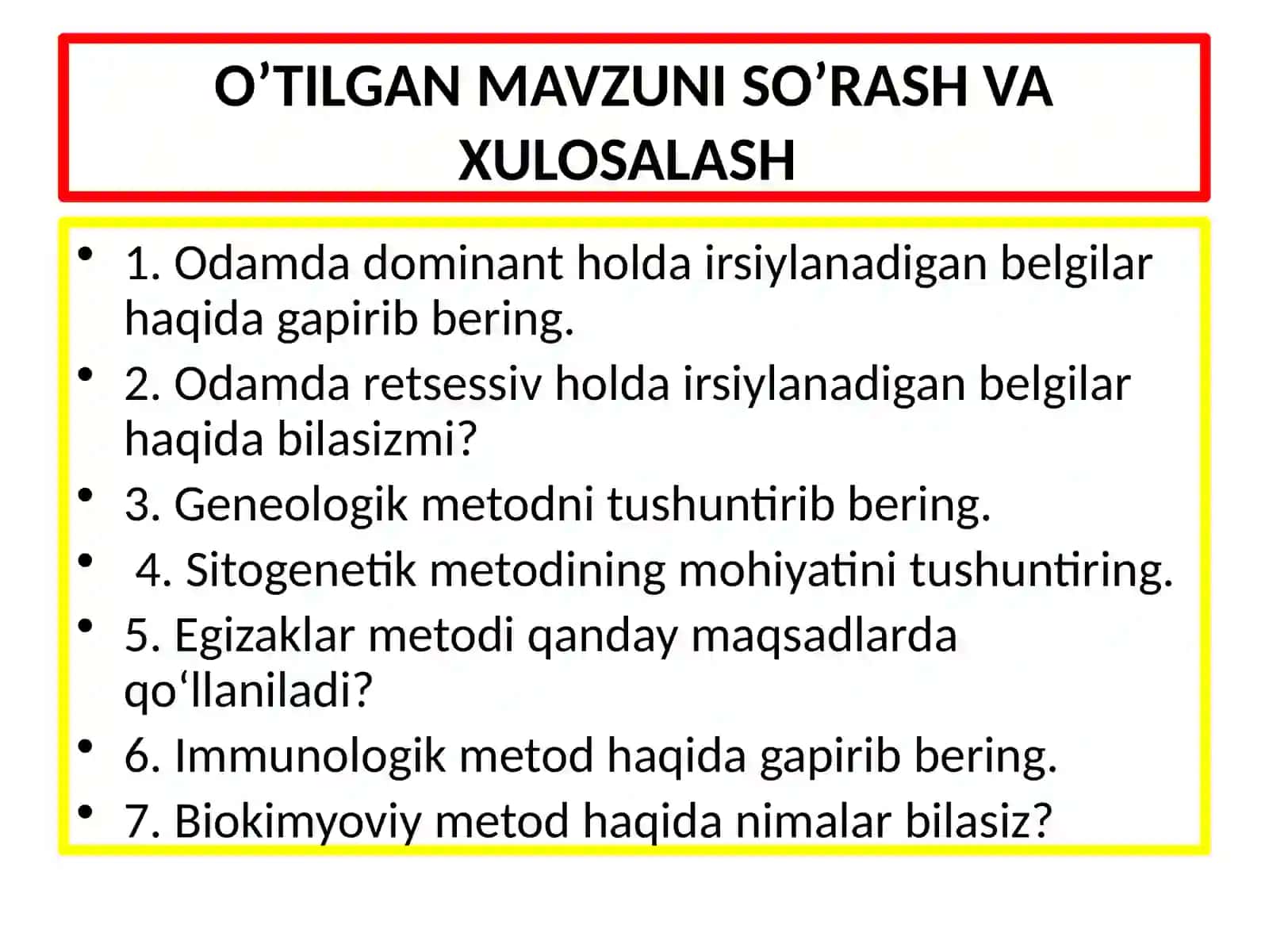 ODAMDA UCHRAYDIGAN IRSIY KASALLIKLAR. REPRODUKTIV SALOMATLIK 4