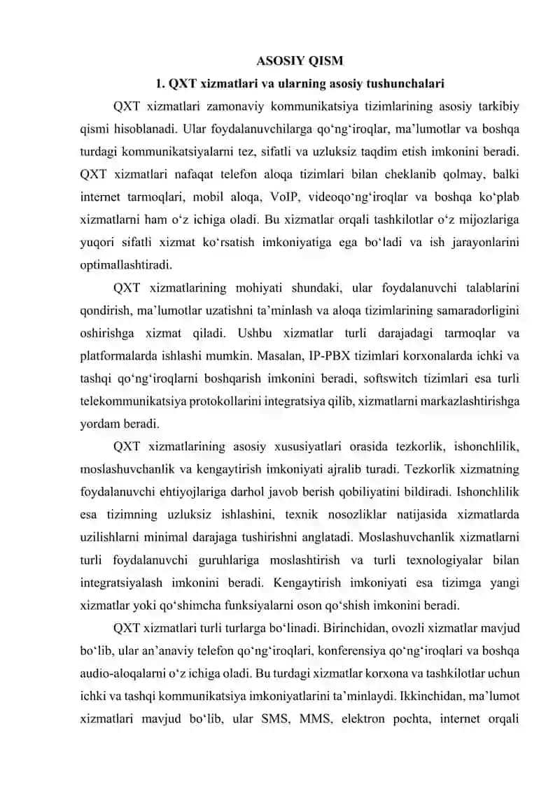 QXT xizmatlarini tashkil etish va boshqarish blok-sxemasini ishlab chiqish 4