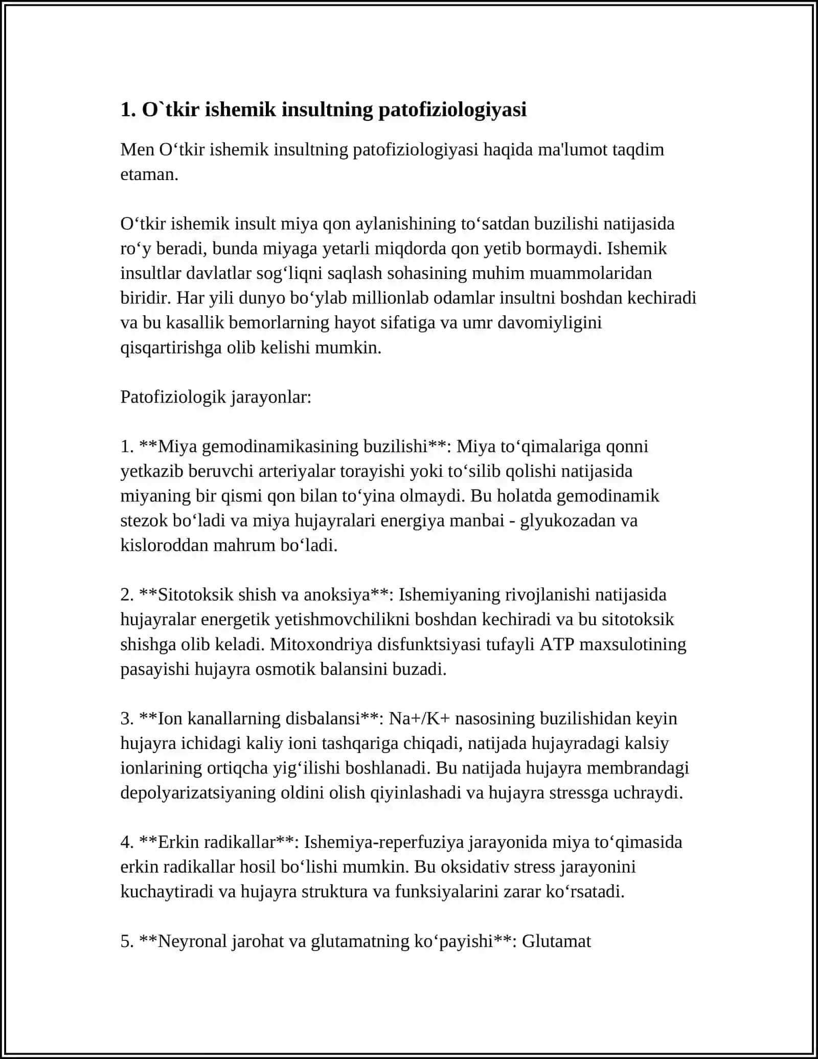 O`tkir ishemik insultning patofiziologiyasi 4