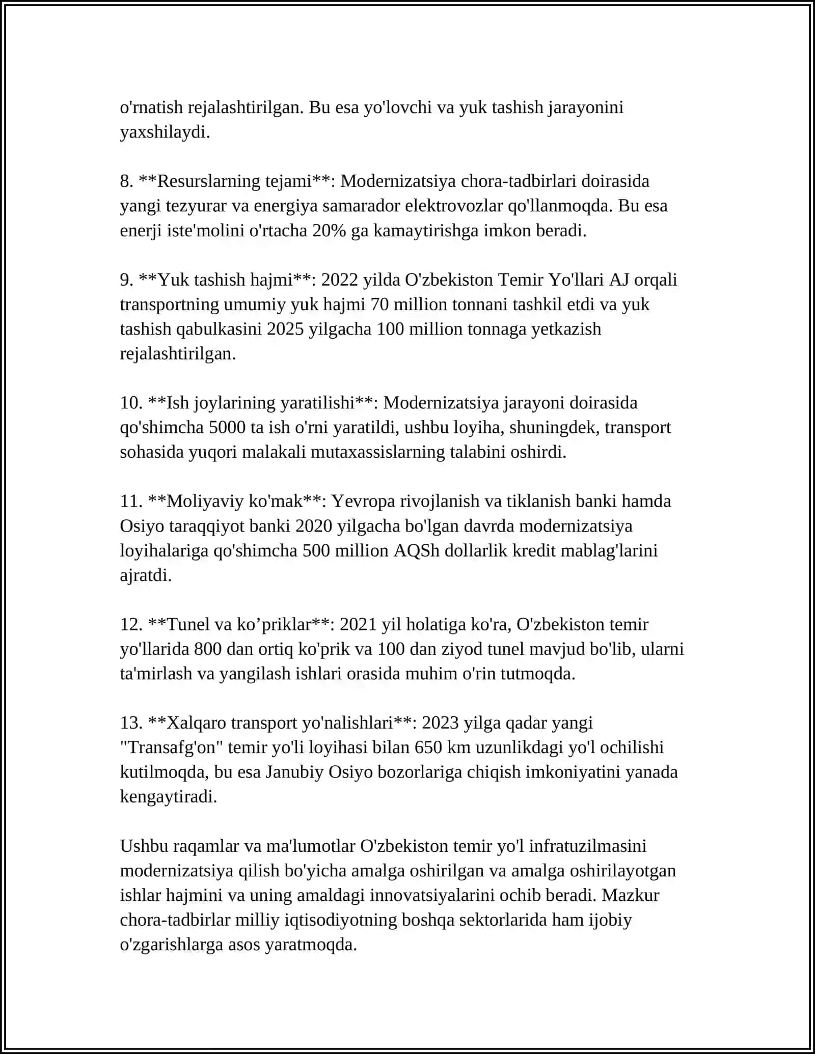 TRANSPORT BOZORIDA INFRATUZILMANI RIVOJLANTIRISH 4