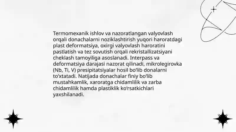 Po'latlarning sifatini yanada oshirish usullari 4