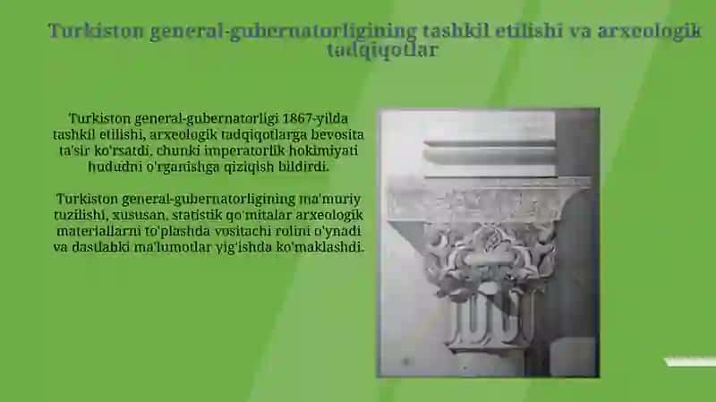 Oʻzbekiston arxeologiyasi fanining shakllanishi 1867 1917 yillar 4