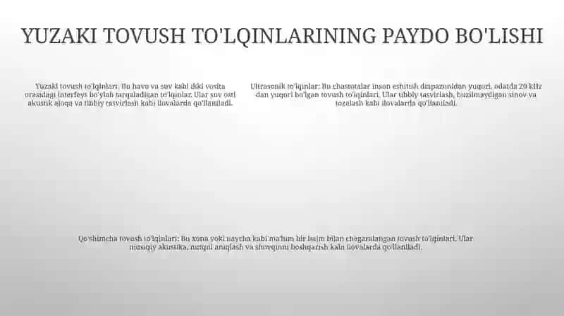 Yopiq Hajmlar Tovush To'Lqinlari 4