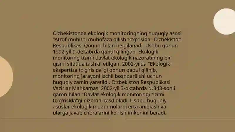 Ekologik monitoringning ahamiyati 4