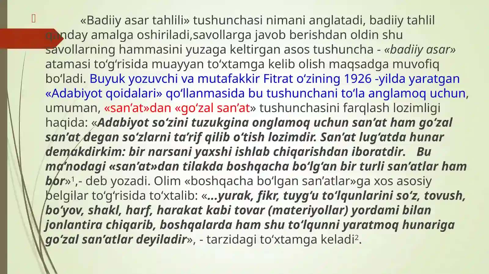 Badiiy tahlil asoslari 4