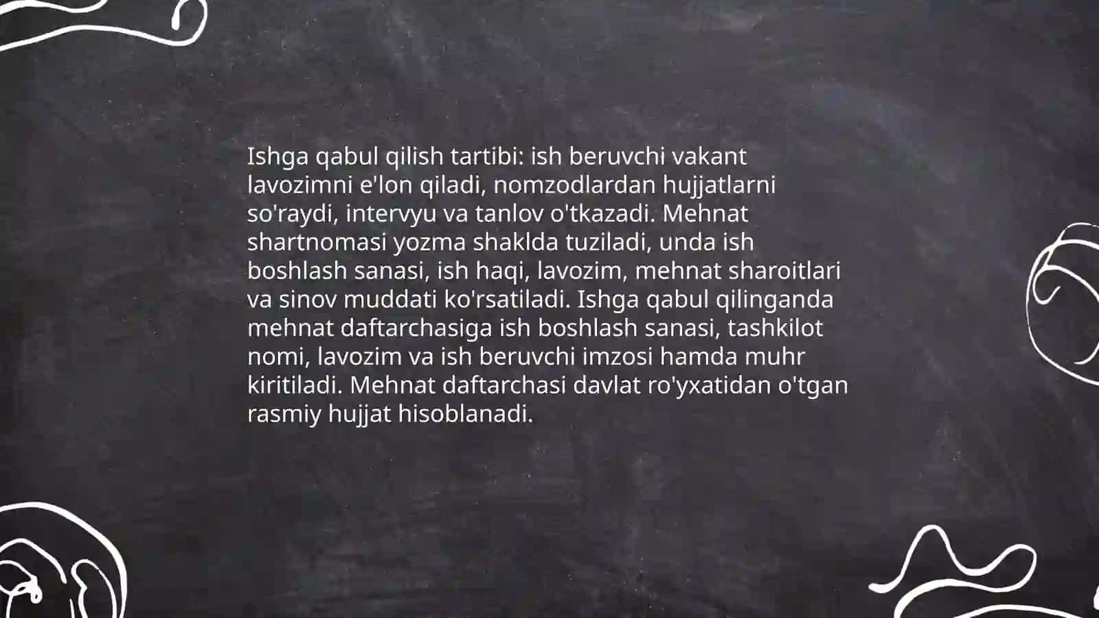 Mehnatga oid huquqiy munosabatlar 4