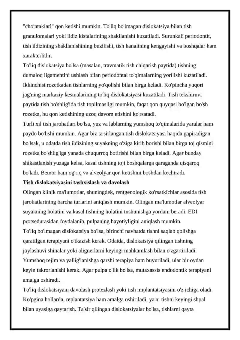 Tish jarohati 4