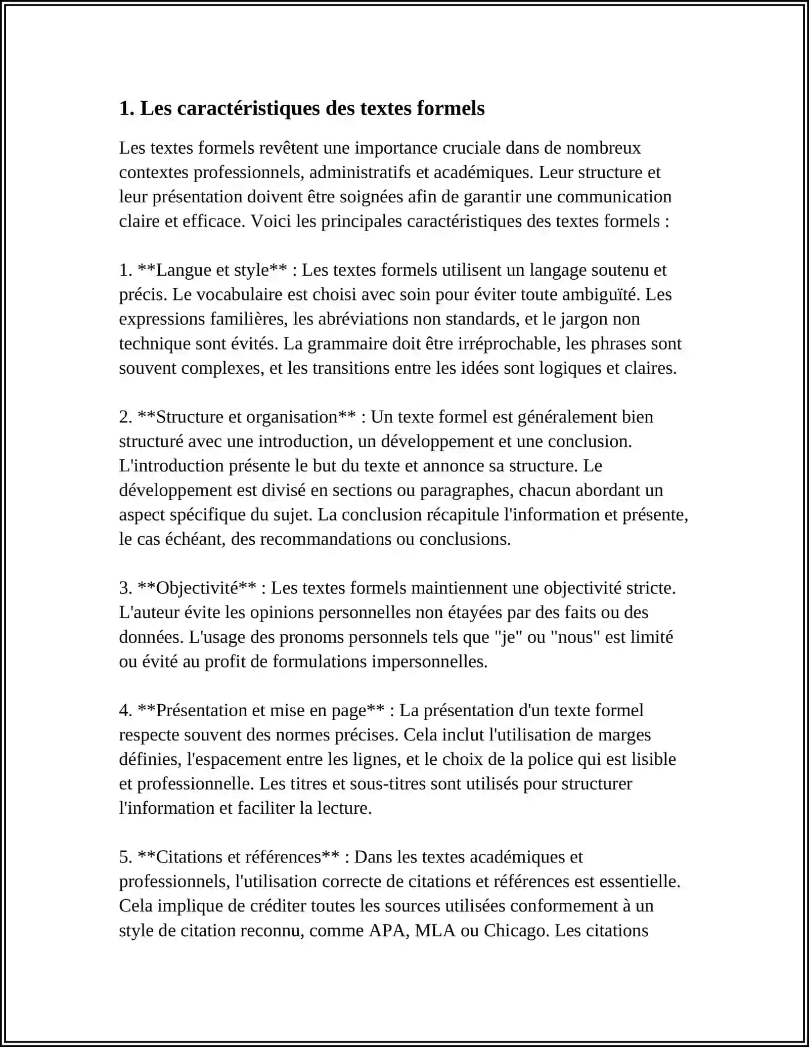 TEXTES FORMELS, INFORMELS ET SPECIALS 4