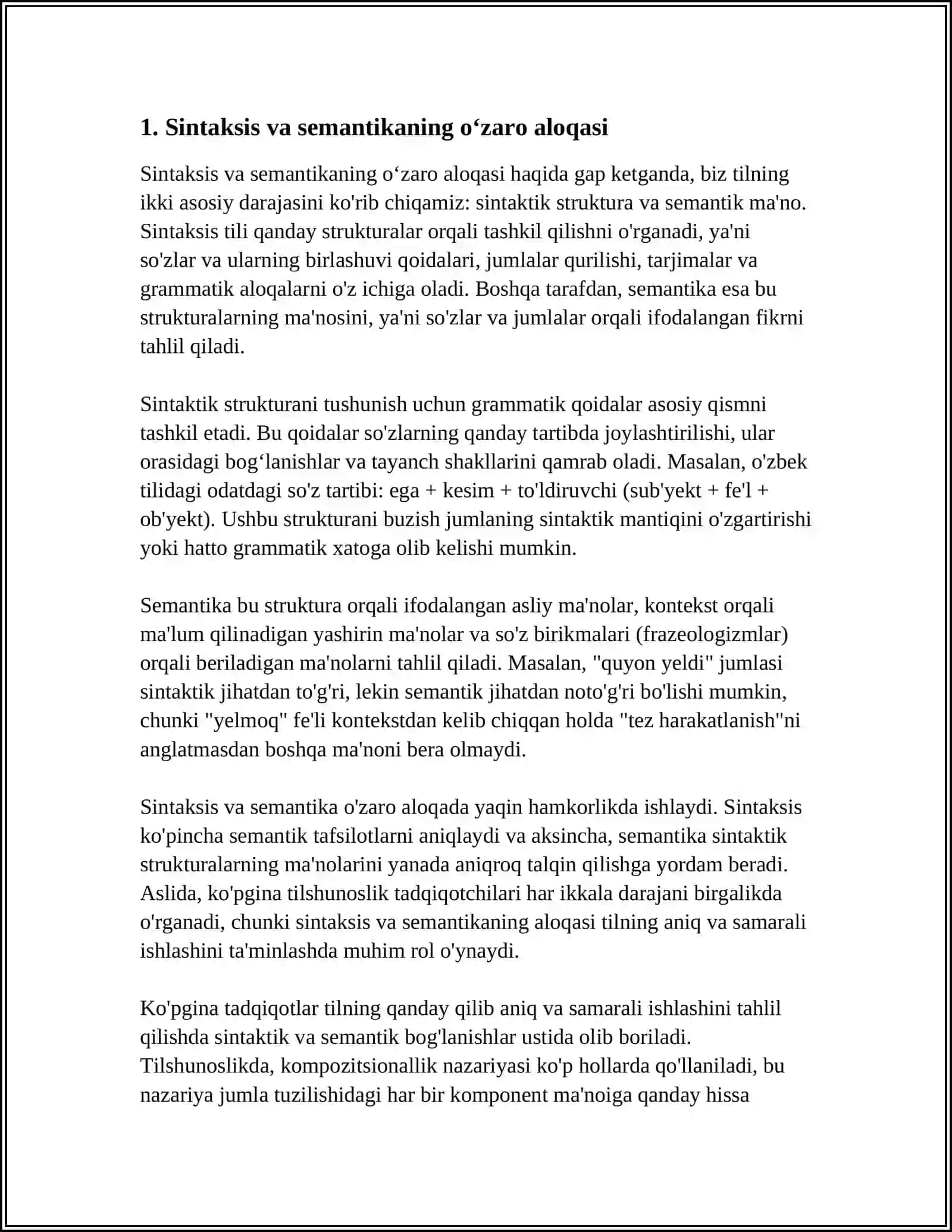 SINTAKSISNING SEMANTIKA VA PRAGMATIKA BILAN ALOQASI 4