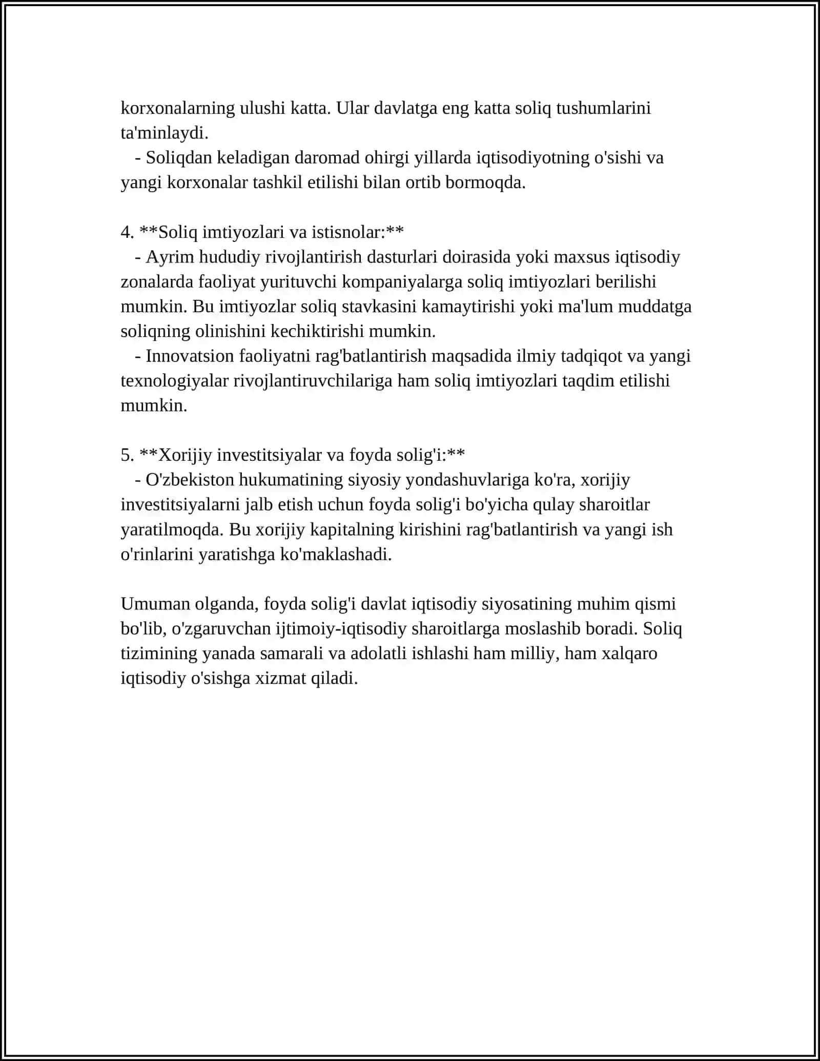 YURIDIK SHAXSLARDAN OLINADIGAN FOYDA SOLIG'I 4