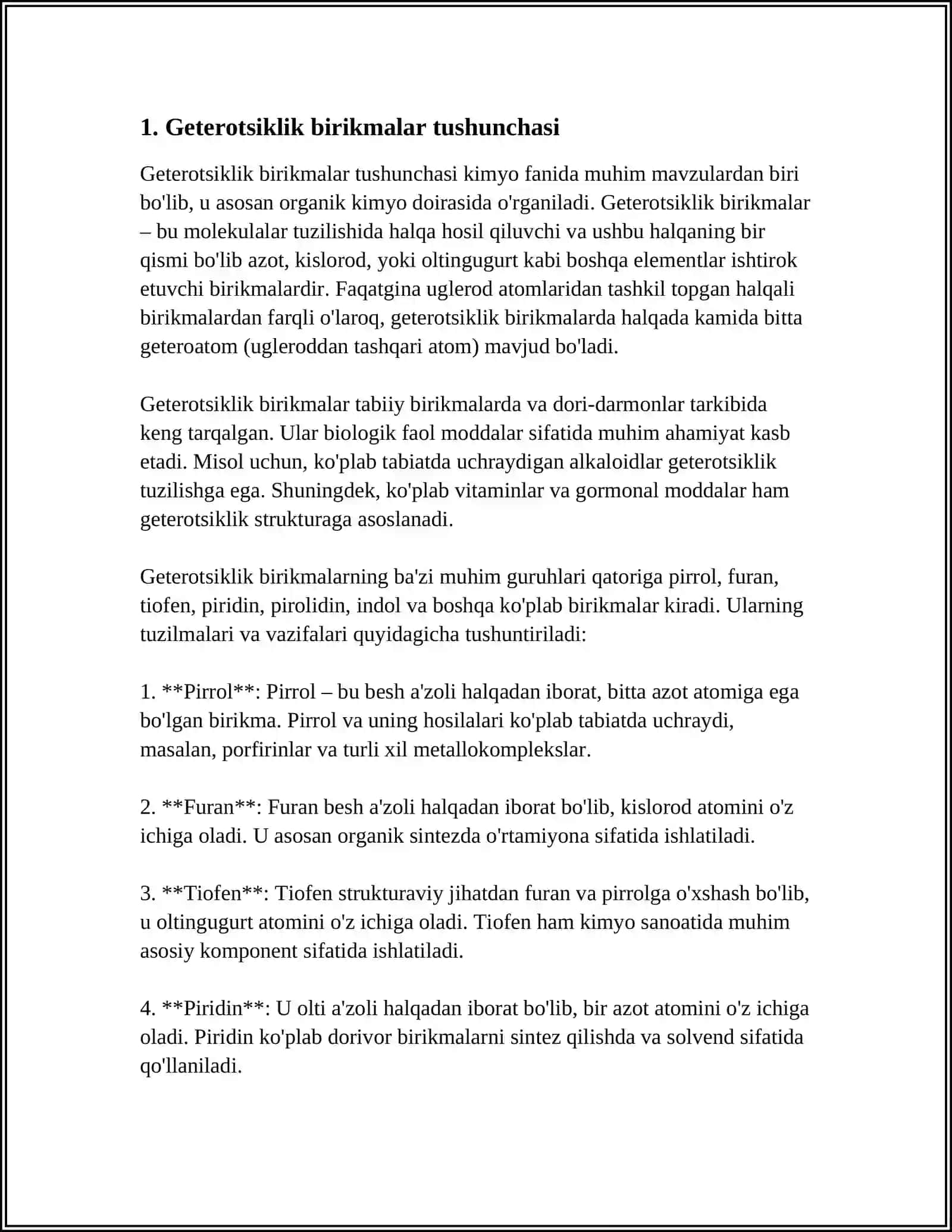 GETEROTSIKLIK BIRIKMALAR HAQIDA TUSHUNCHALAR 4