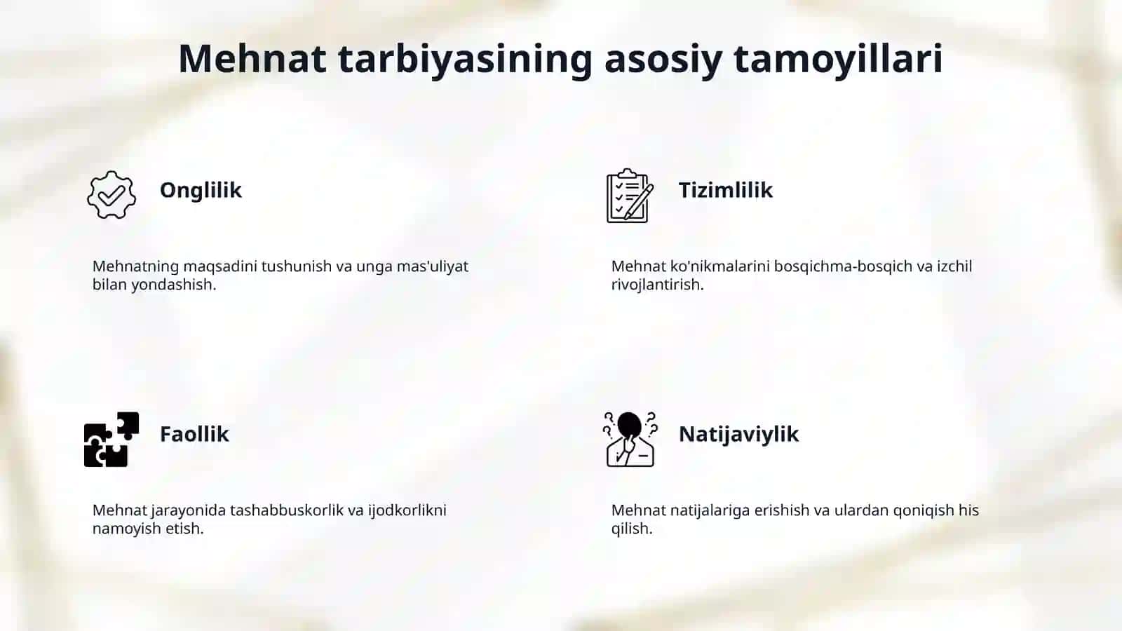 Mehnat tarbiyasi kasb manaviyatining negizi 4