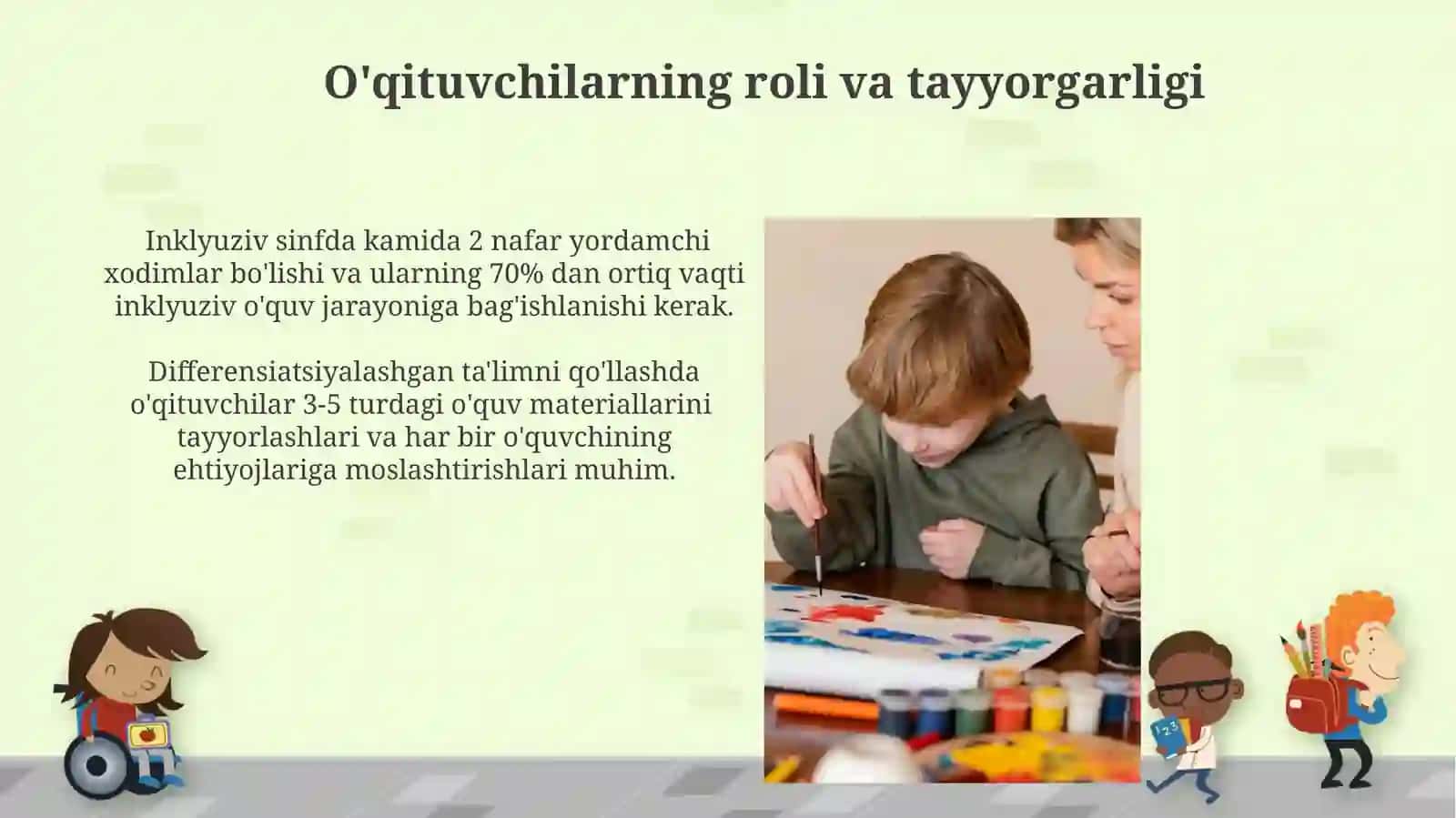 Imkoniyati cheklangan bolalarga ta’lim jarayonida dasturlar yaratish va adabiyotlarni moslashtirish 4