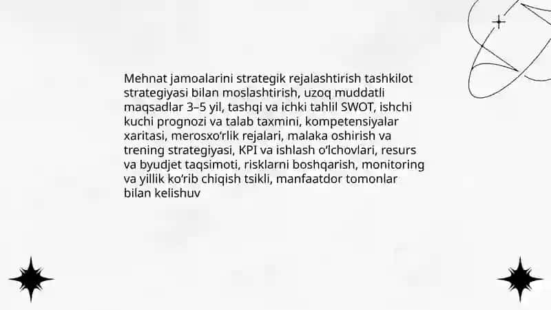 Mehnat jamoalarini rejalashtirish va boshqarish 4