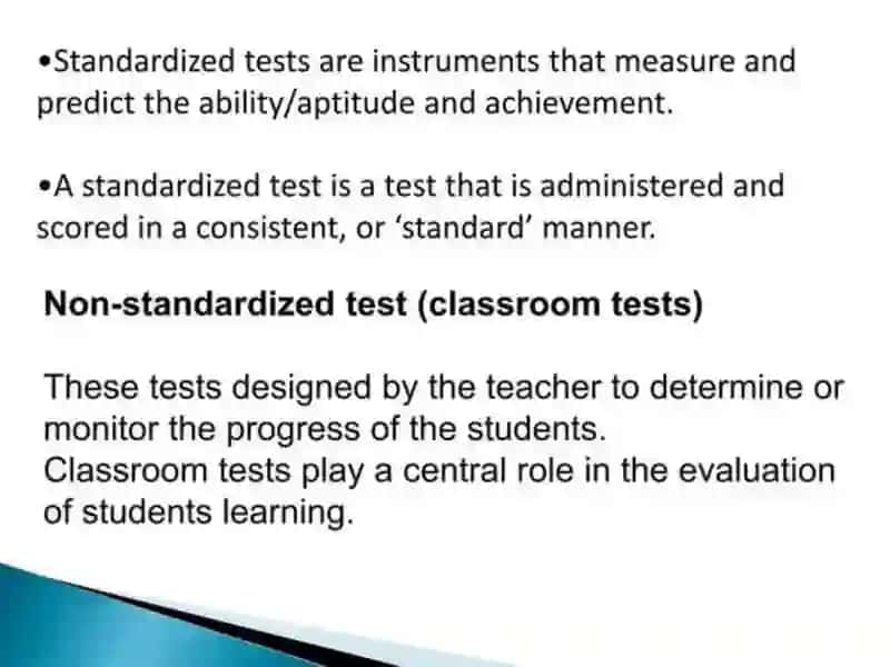 Standardised and Non Standardised Test 4
