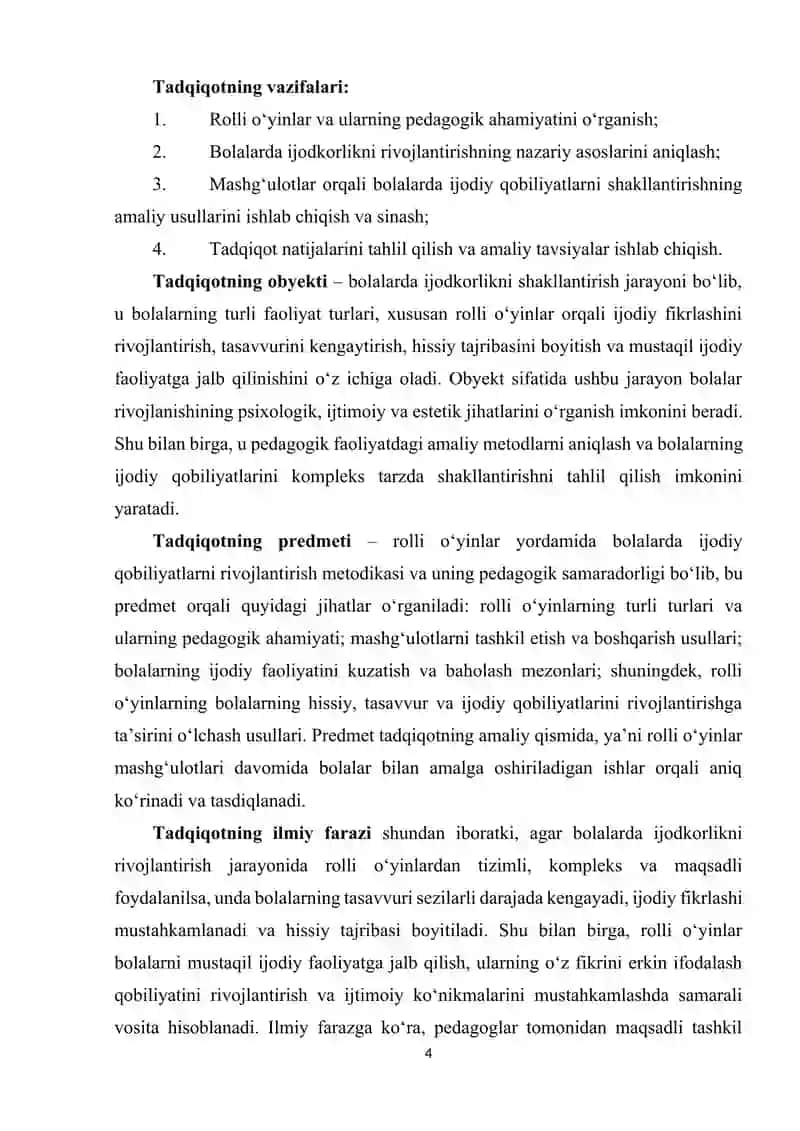 Bolalarda rolli oʻyinlar orqali ijodkorlikni rivojlantirish 4