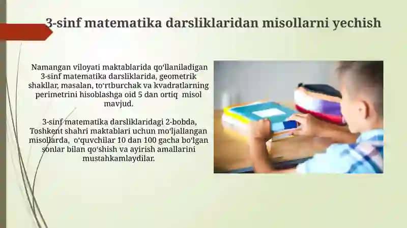 Amaldagi 3-sinf matimatika darsliklari 4