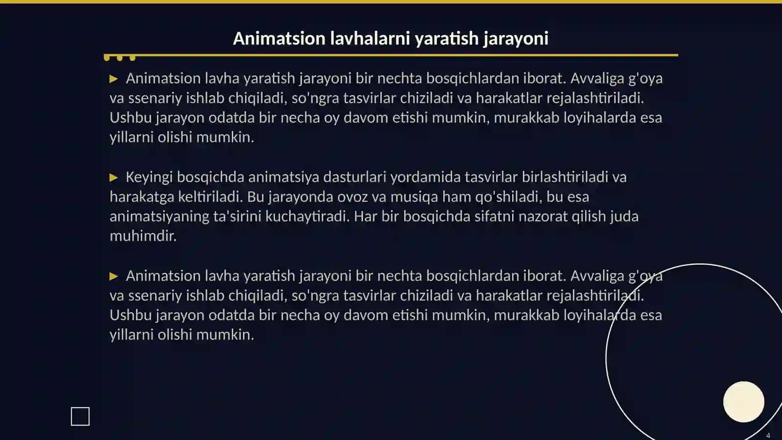 Animatsion lavhalarni yaratish va ishlov berish vositalari va manbalari 4