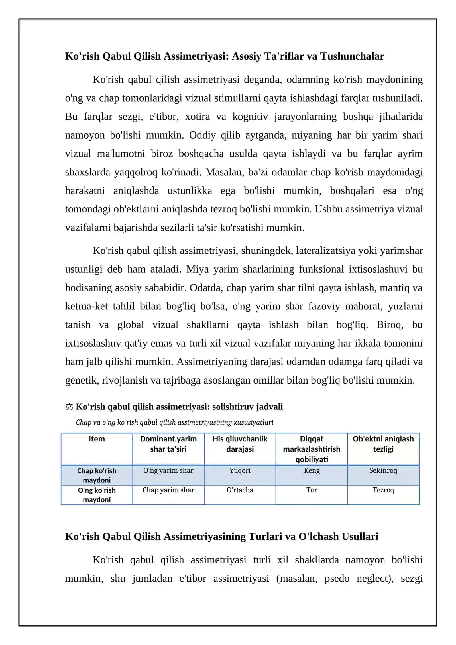 Koʻrish idroki assimetriyasi 4