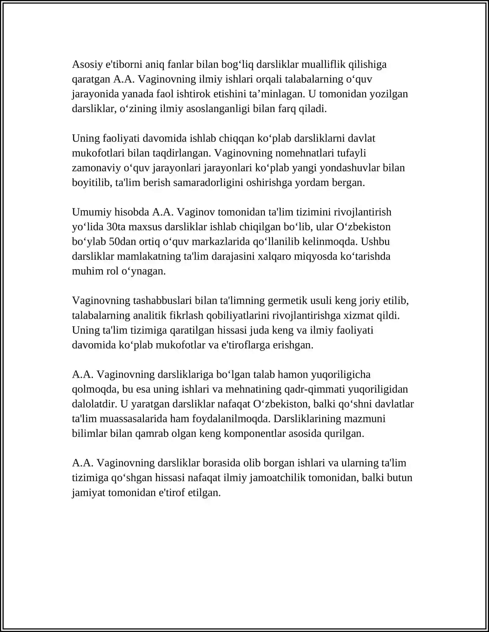 DARSLIKLAR TIPLARI BO'YICHA TARIXIY METODISTLAR. (A.A.VAGIN V.G.KARSYEV S.V. IVANOV. M.L.ZONOVEV) FIKILARI 4