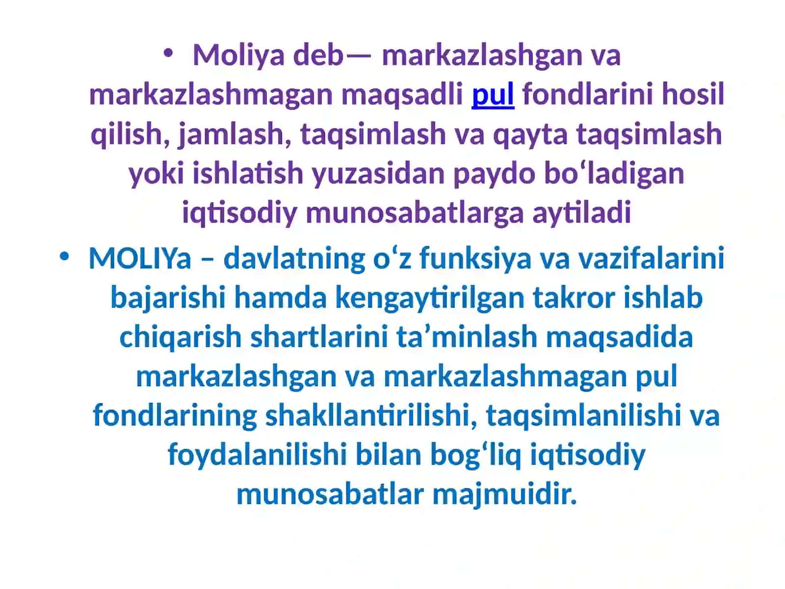 Moliyaasoslarifanigakirish 4